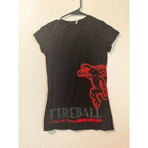 Women's Fireball Tastes Like Heaven Black T-shirt Size S [EXCELLENT]